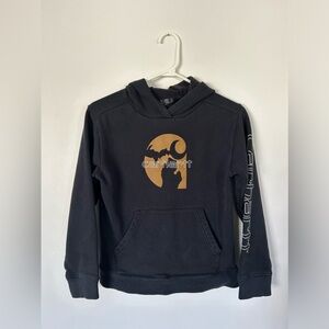 Carhartt Boys Black Hoodie Size 10-12